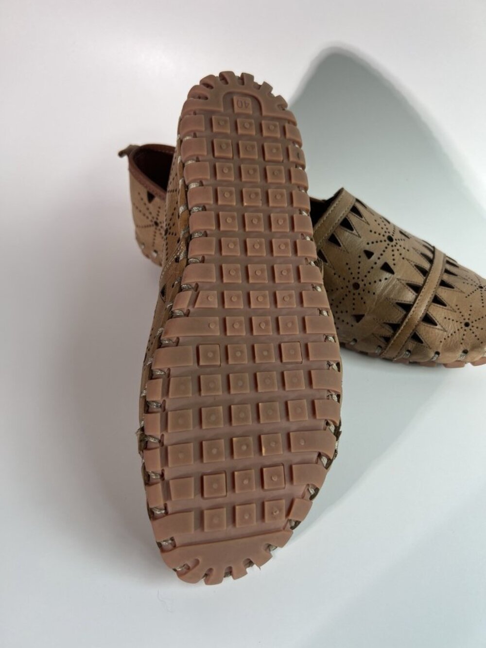 Spring Step Fusaro Flats Loafers Slip On Leather Shoes Brown Made Turkey Sz 40 - Picture 7 of 14